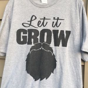 Novelty Let It Grow Mens Cotton T-shirt Beard 2xl